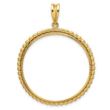 34 mm 14k Yellow Gold coin bezel pendant for US $20 Liberty Head Double Eagle