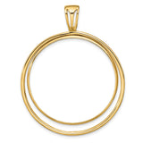 34 mm 14k Yellow Gold coin bezel pendant for US $20 Liberty Head Double Eagle