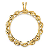34 mm 14k Yellow Gold coin bezel pendant for US $20 Liberty Head Double Eagle — additional image