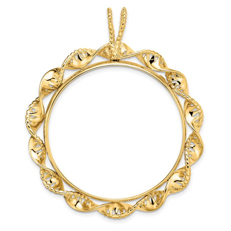 34 mm 14k Yellow Gold coin bezel pendant for US $20 Liberty Head Double Eagle