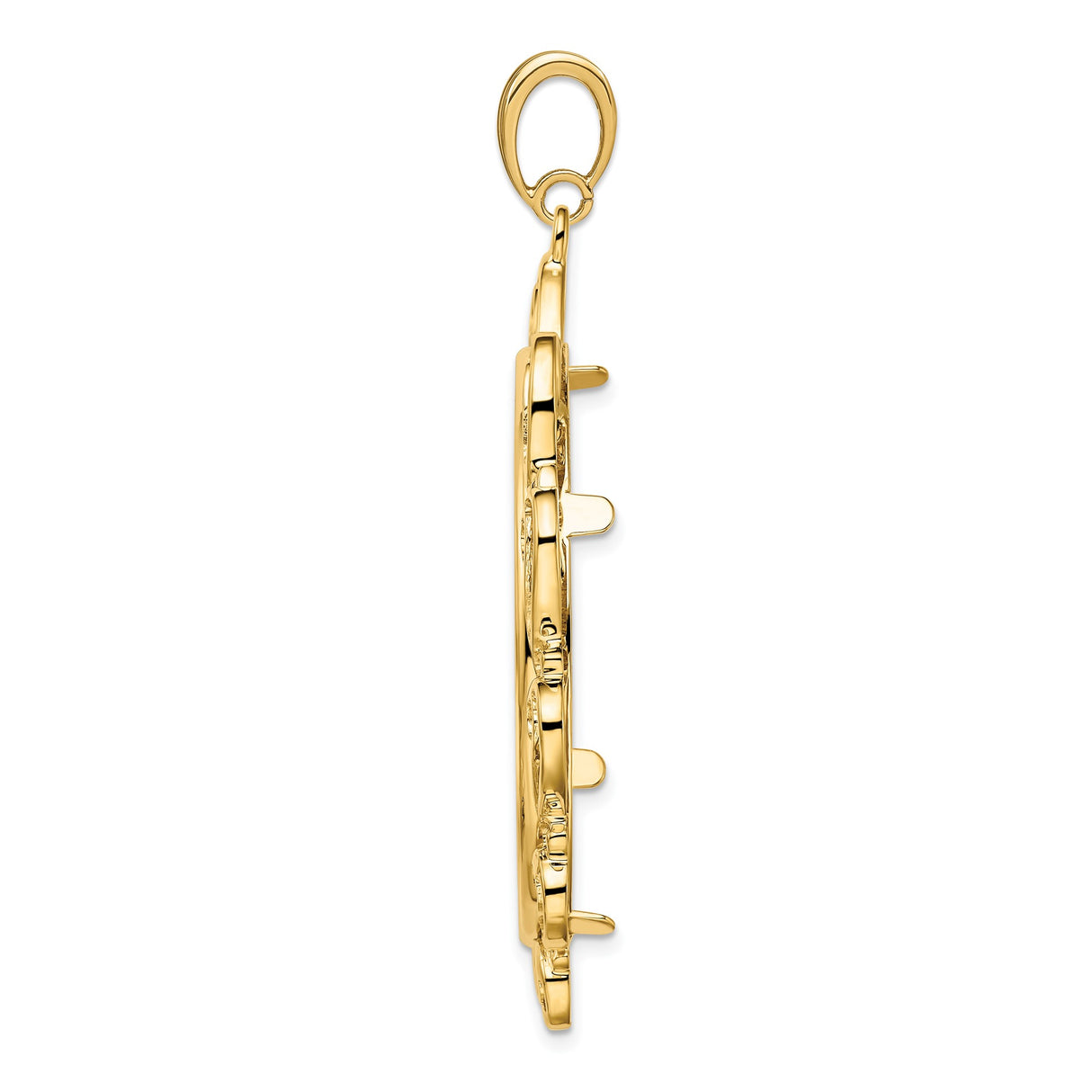 34 mm 14k Yellow Gold coin bezel pendant for US $20 Liberty Head Double Eagle — alternate view