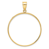 34 mm 14k Yellow Gold coin bezel pendant for US $20 Liberty Head Double Eagle