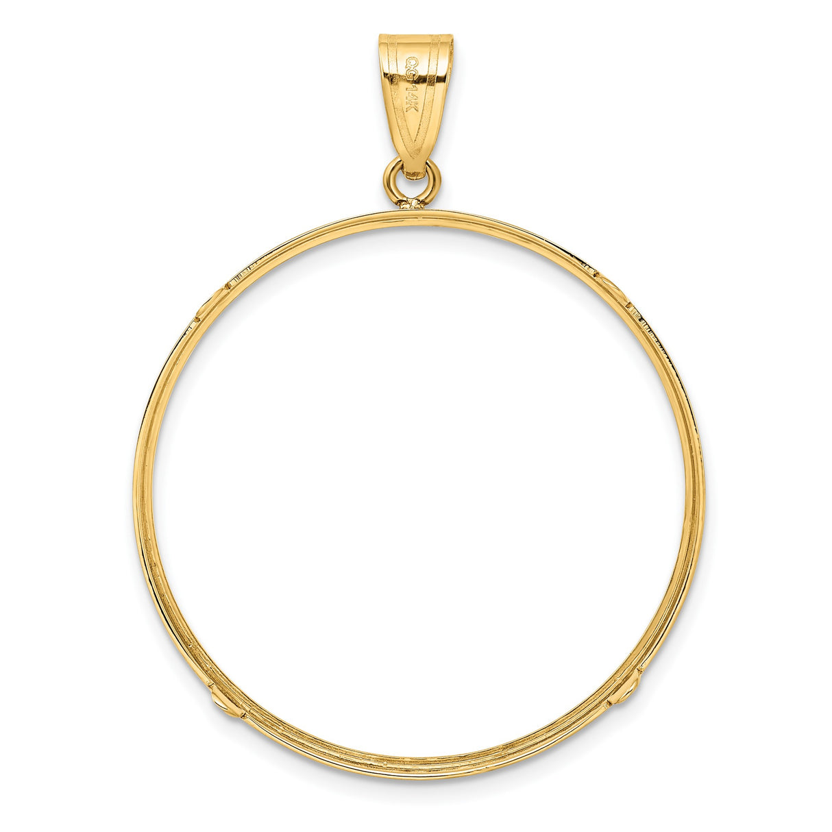34 mm 14k Yellow Gold coin bezel pendant for US $20 Liberty Head Double Eagle — additional image