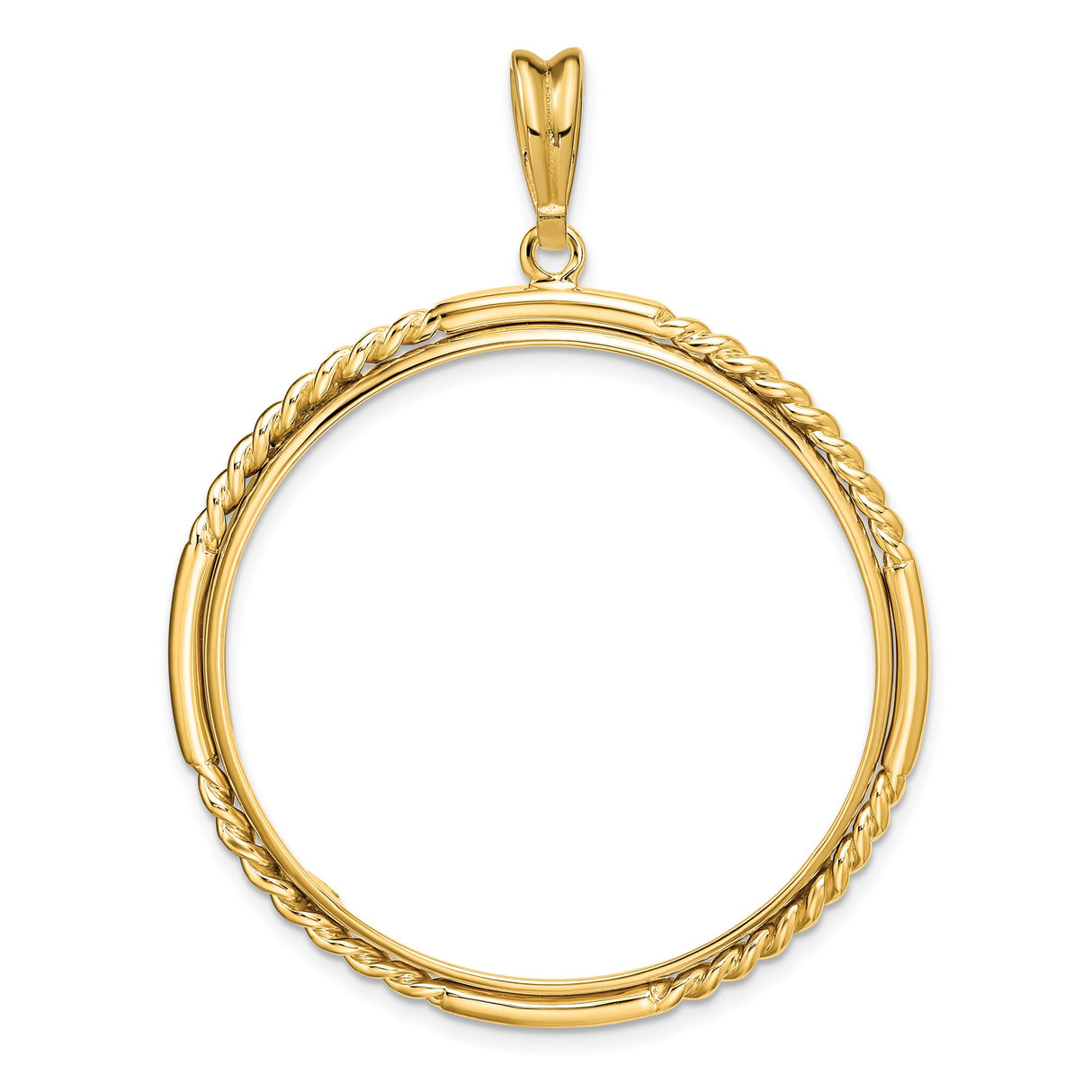 34 mm 14k Yellow Gold coin bezel pendant for US $20 Liberty Head Double Eagle