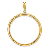 34 mm 14k Yellow Gold coin bezel pendant for US $20 Liberty Head Double Eagle