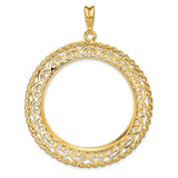 34 mm 14k Yellow Gold coin bezel pendant for US $20 Liberty Head Double Eagle — additional image