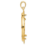 34 mm 14k Yellow Gold coin bezel pendant for US $20 Liberty Head Double Eagle — alternate view