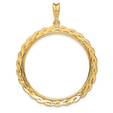 34 mm 14k Yellow Gold coin bezel pendant for US $20 Liberty Head Double Eagle — additional image