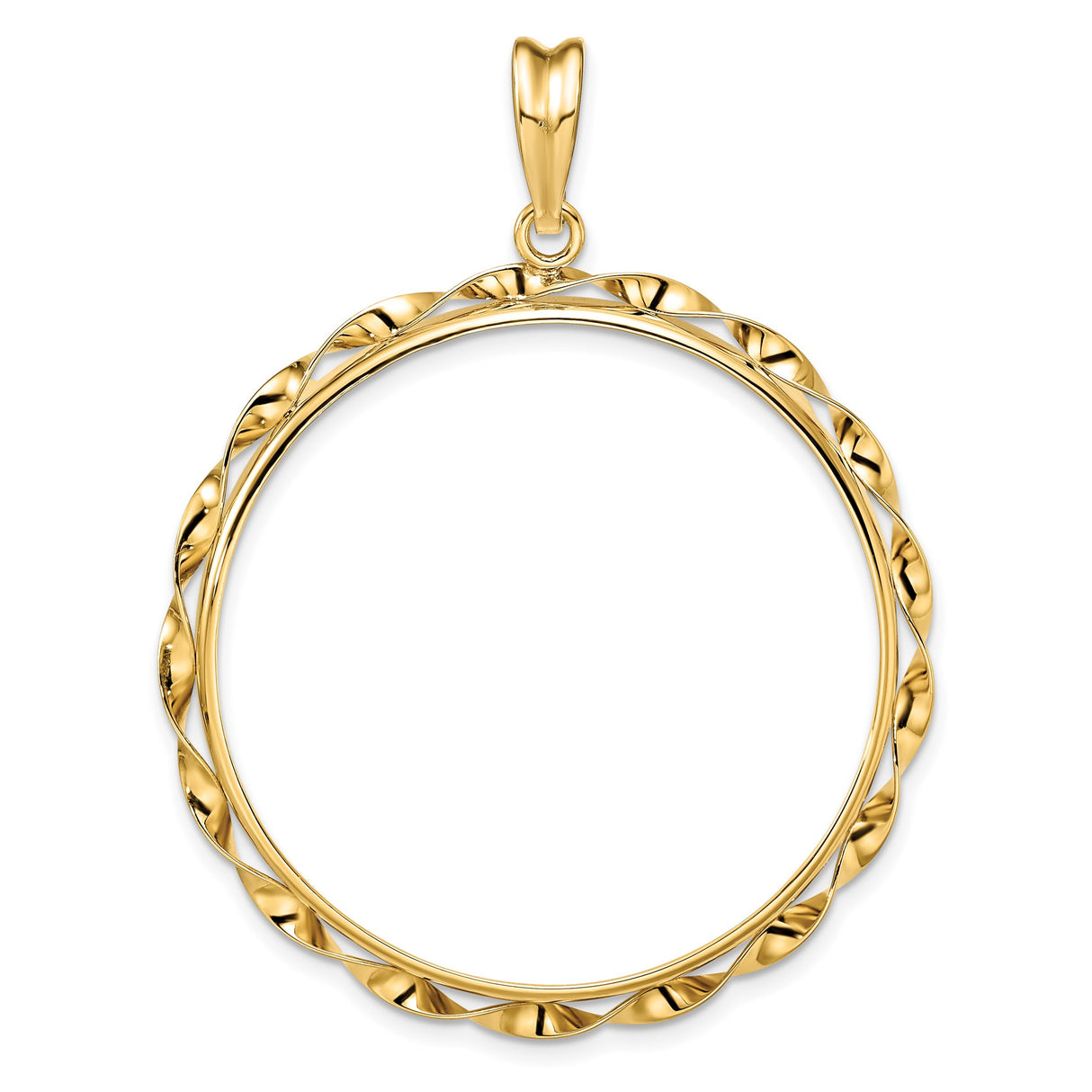 34 mm 14k Yellow Gold coin bezel pendant for US $20 Liberty Head Double Eagle