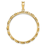 34 mm 14k Yellow Gold coin bezel pendant for US $20 Liberty Head Double Eagle