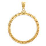34 mm 14k Yellow Gold coin bezel pendant for US $20 Liberty Head Double Eagle — additional image