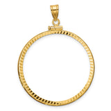 34 mm 14k Yellow Gold coin bezel pendant for US $20 Liberty Head Double Eagle