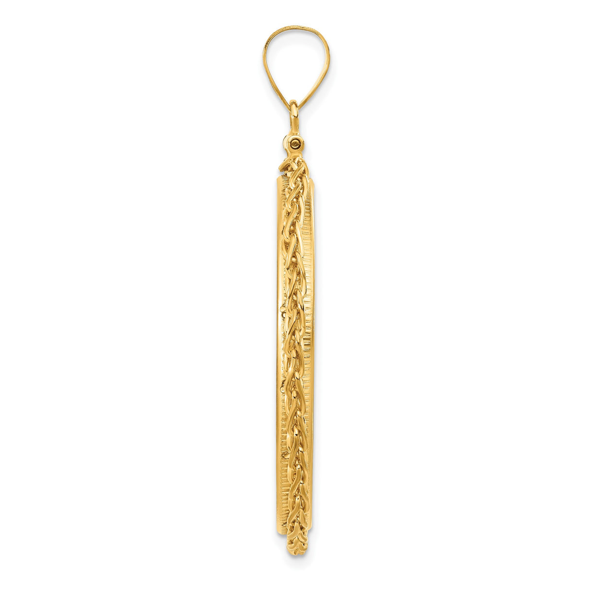 34 mm 14k Yellow Gold coin bezel pendant for US $20 Liberty Head Double Eagle — alternate view