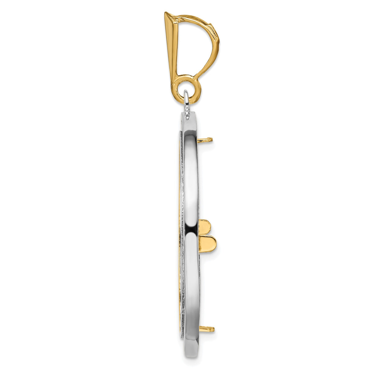 27 mm 14k Multi-Tone Gold coin bezel pendant for US $10 Liberty Head Eagle — alternate view