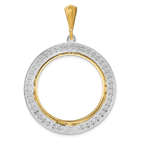 27 mm 14k Multi-Tone Gold coin bezel pendant for US $10 Liberty Head Eagle — additional image