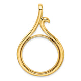 27 mm 14k Yellow Gold coin bezel pendant for US $10 Liberty Head Eagle