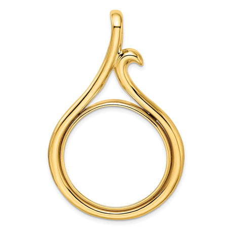 27 mm 14k Yellow Gold coin bezel pendant for US $10 Liberty Head Eagle
