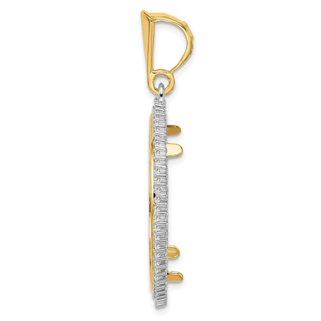 27 mm 14k Multi-Tone Gold coin bezel pendant for US $10 Liberty Head Eagle — alternate view