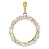 27 mm 14k Multi-Tone Gold coin bezel pendant for US $10 Liberty Head Eagle — additional image