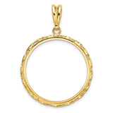 27 mm 14k Yellow Gold coin bezel pendant for US $10 Liberty Head Eagle — additional image