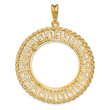 27 mm 14k Yellow Gold coin bezel pendant for US $10 Liberty Head Eagle — additional image