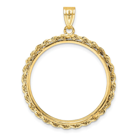 27 mm 14k Yellow Gold coin bezel pendant for US $10 Liberty Head Eagle — additional image