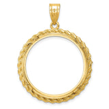 27 mm 14k Yellow Gold coin bezel pendant for US $10 Liberty Head Eagle — additional image