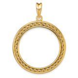 27 mm 14k Yellow Gold coin bezel pendant for US $10 Liberty Head Eagle