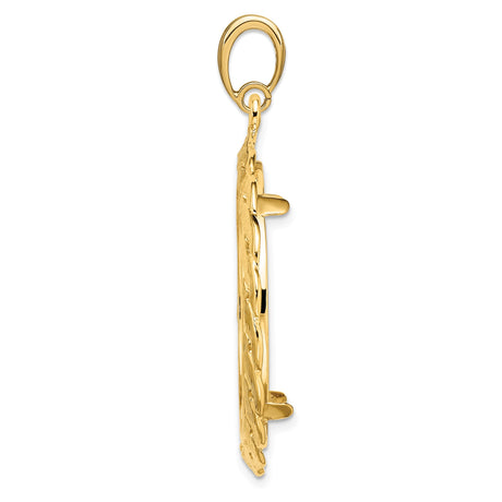 27 mm 14k Yellow Gold coin bezel pendant for US $10 Liberty Head Eagle — alternate view