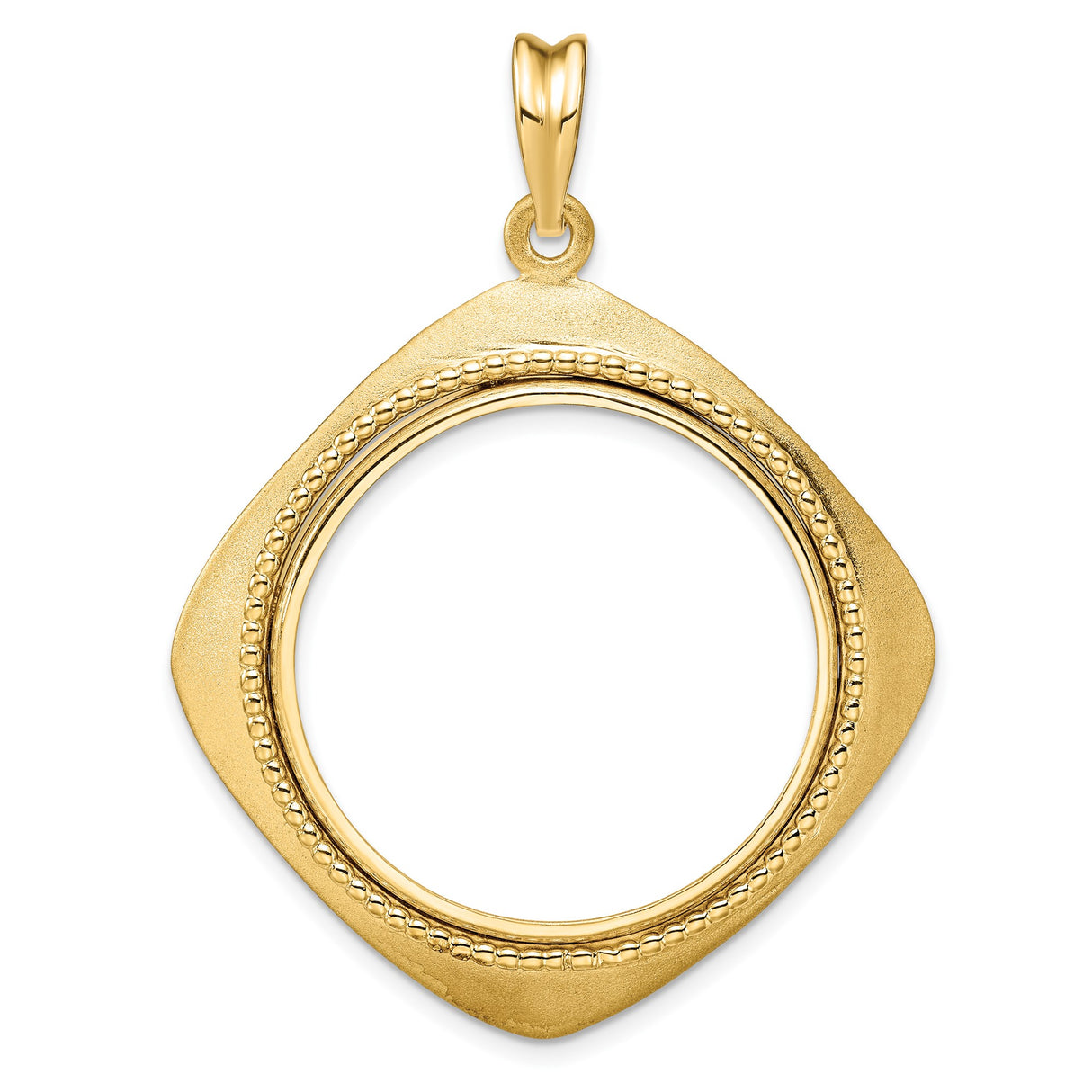 27 mm 14k Yellow Gold coin bezel pendant for US $10 Liberty Head Eagle