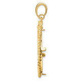 27 mm 14k Yellow Gold coin bezel pendant for US $10 Liberty Head Eagle — alternate view