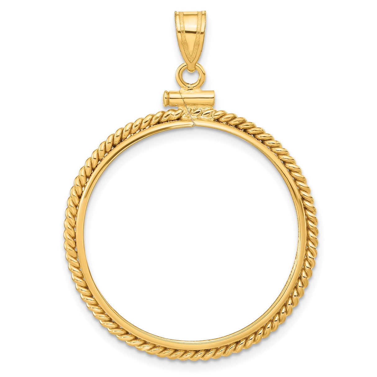 27 mm 14k Yellow Gold coin bezel pendant for US $10 Liberty Head Eagle