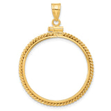 27 mm 14k Yellow Gold coin bezel pendant for US $10 Liberty Head Eagle