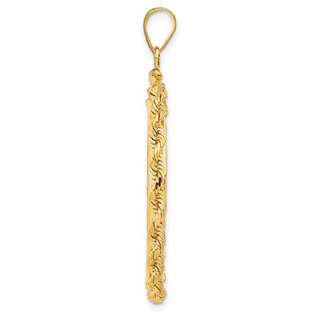 27 mm 14k Yellow Gold coin bezel pendant for US $10 Liberty Head Eagle — alternate view