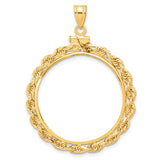 27 mm 14k Yellow Gold coin bezel pendant for US $10 Liberty Head Eagle