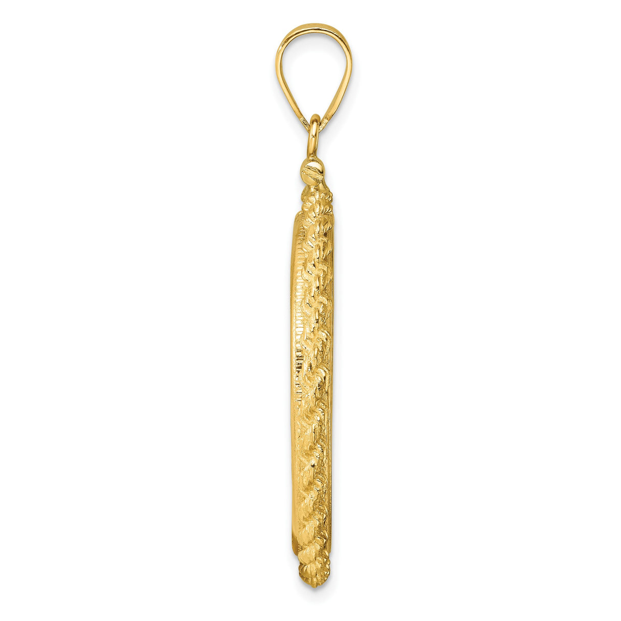 27 mm 14k Yellow Gold coin bezel pendant for US $10 Liberty Head Eagle — alternate view