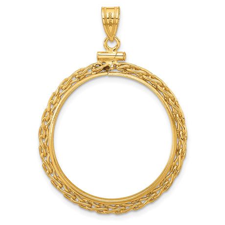 27 mm 14k Yellow Gold coin bezel pendant for US $10 Liberty Head Eagle — additional image