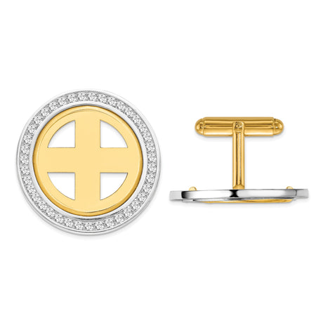 22 mm 14k Yellow Gold coin bezel cuff links for US $5 Liberty Head Half Eagle