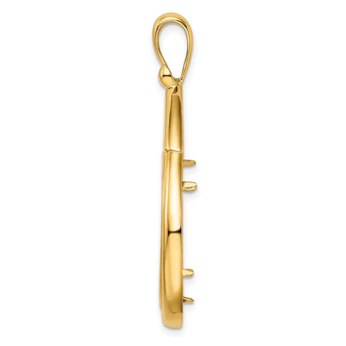 22 mm 14k Yellow Gold coin bezel pendant for US $5 Liberty Head Half Eagle — alternate view