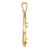 22 mm 14k Yellow Gold coin bezel pendant for US $5 Liberty Head Half Eagle — alternate view