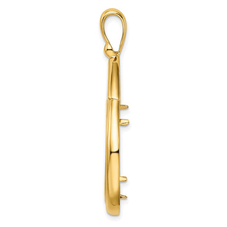 22 mm 14k Yellow Gold coin bezel pendant for US $5 Liberty Head Half Eagle — alternate view