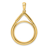 22 mm 14k Yellow Gold coin bezel pendant for US $5 Liberty Head Half Eagle