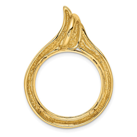 22 mm 14k Yellow Gold coin bezel pendant for US $5 Liberty Head Half Eagle — additional image