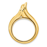 22 mm 14k Yellow Gold coin bezel pendant for US $5 Liberty Head Half Eagle