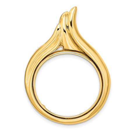 22 mm 14k Yellow Gold coin bezel pendant for US $5 Liberty Head Half Eagle