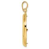 22 mm 14k Yellow Gold coin bezel pendant for US $5 Liberty Head Half Eagle — alternate view