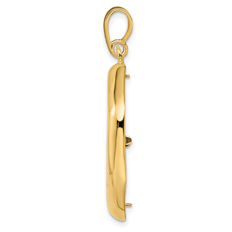 22 mm 14k Yellow Gold coin bezel pendant for US $5 Liberty Head Half Eagle — alternate view