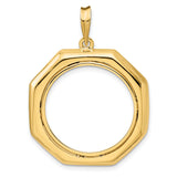 22 mm 14k Yellow Gold coin bezel pendant for US $5 Liberty Head Half Eagle