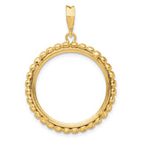 22 mm 14k Yellow Gold coin bezel pendant for US $5 Liberty Head Half Eagle — additional image