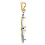 22 mm 14k Multi-Tone Gold coin bezel pendant for US $5 Liberty Head Half Eagle — alternate view